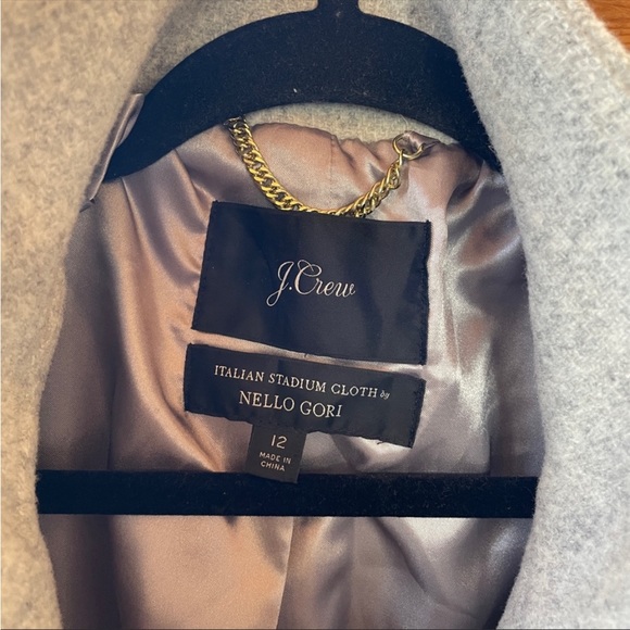Grey (Heather Dusk) J Crew Cocoon Coat in Italian Stadium-Cloth Wool - Picture 5 of 7